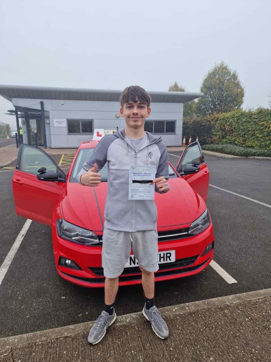 Student celebrating a driving test pass with LPD Driving School