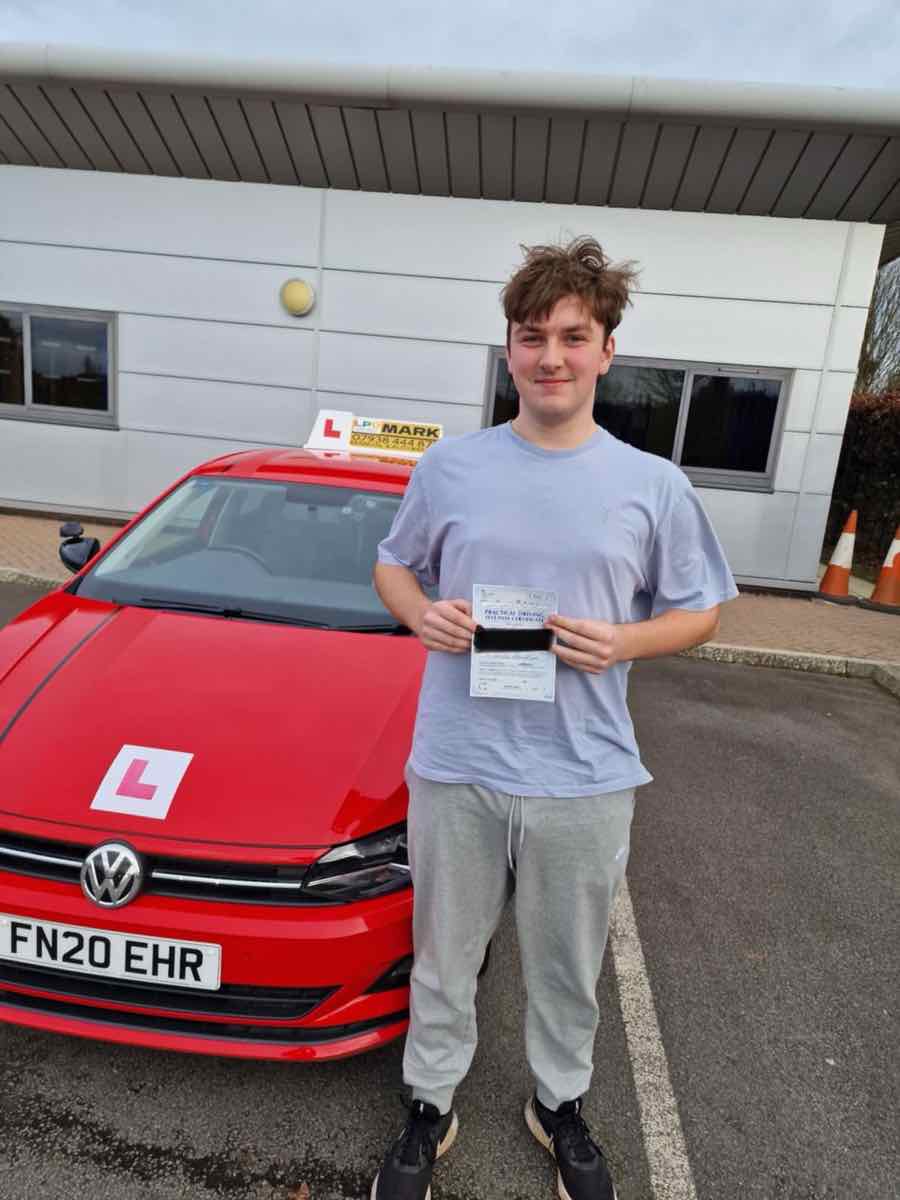 Student celebrating a driving test pass with LPD Driving School
