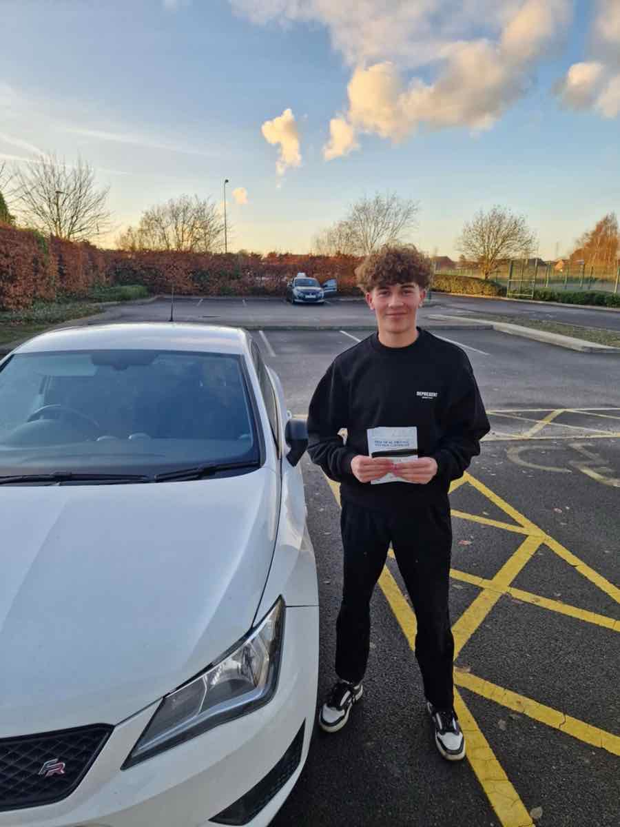 Student celebrating a driving test pass with LPD Driving School