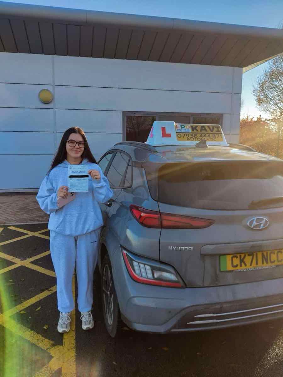 Student celebrating a driving test pass with LPD Driving School