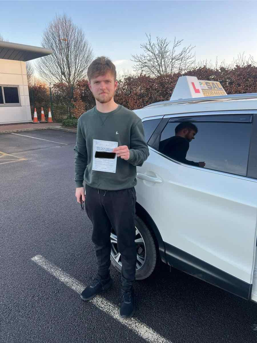 Student celebrating a driving test pass with LPD Driving School