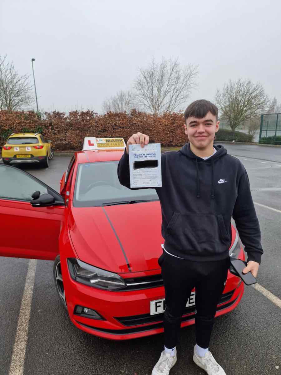 Student celebrating a driving test pass with LPD Driving School