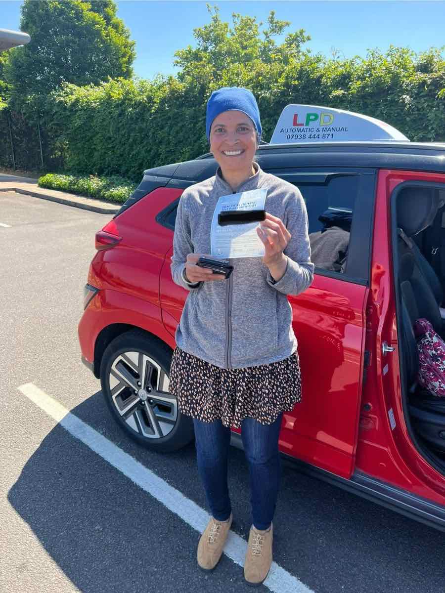 Student celebrating a driving test pass with LPD Driving School