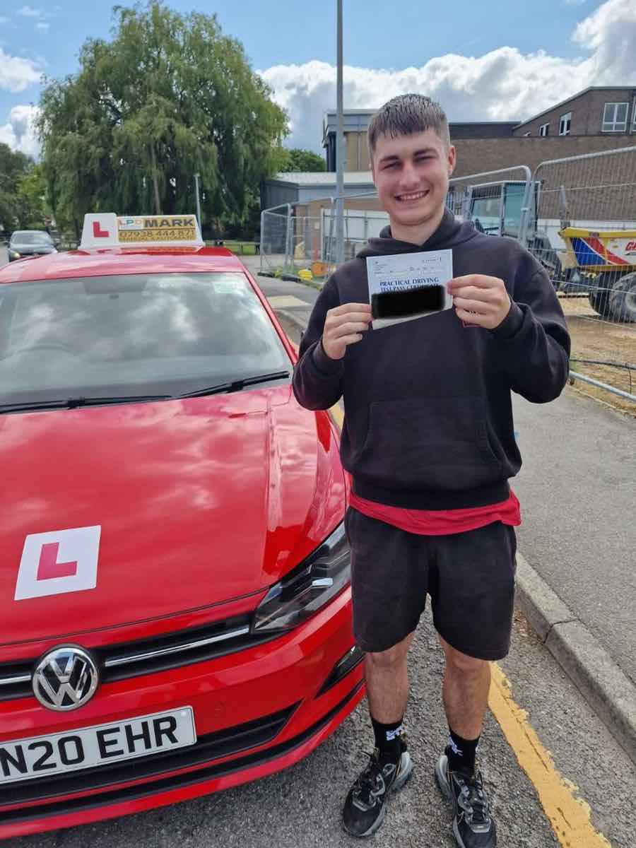 Student celebrating a driving test pass with LPD Driving School