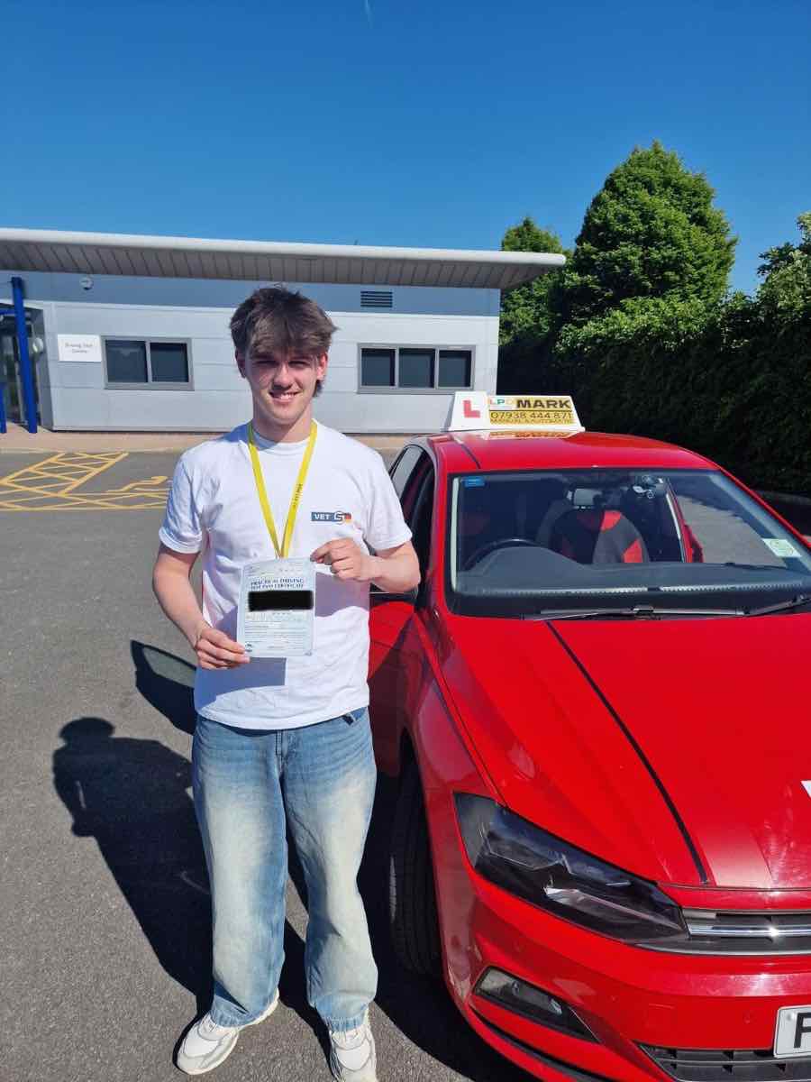Student celebrating a driving test pass with LPD Driving School