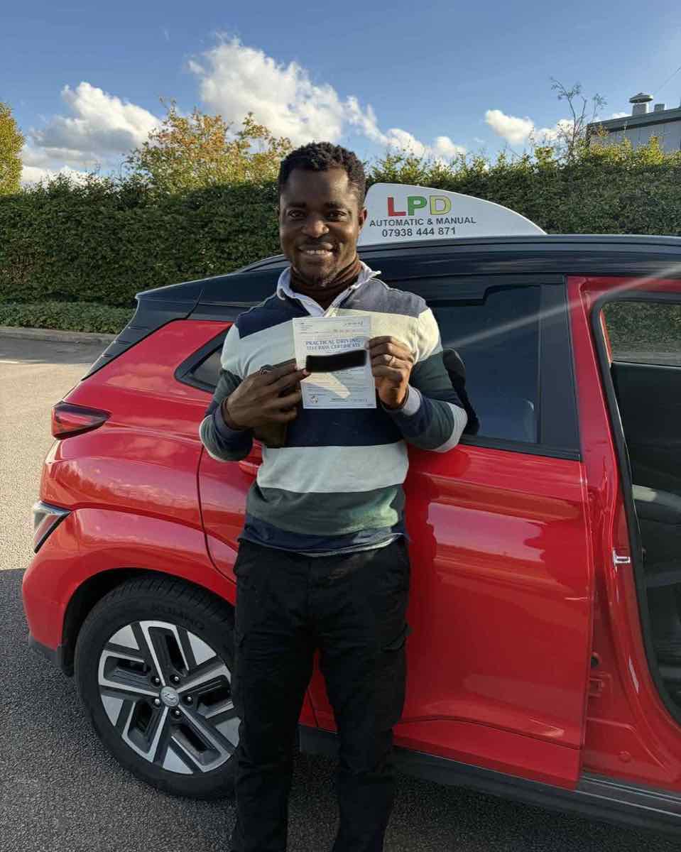 Student celebrating a driving test pass with LPD Driving School