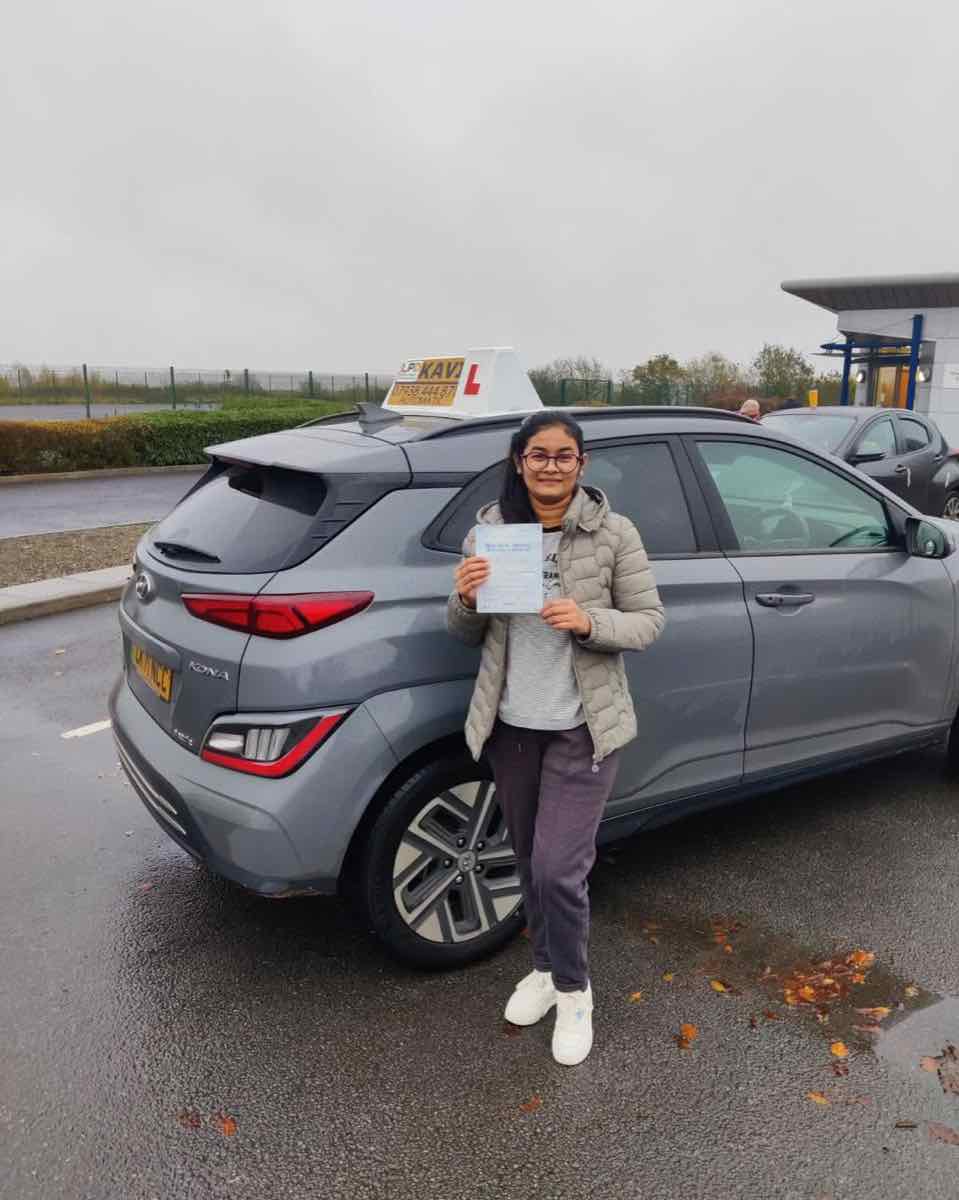 Student celebrating a driving test pass with LPD Driving School