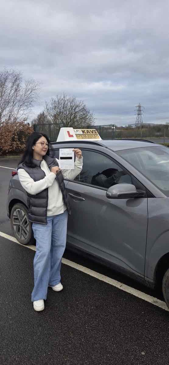 Student celebrating a driving test pass with LPD Driving School
