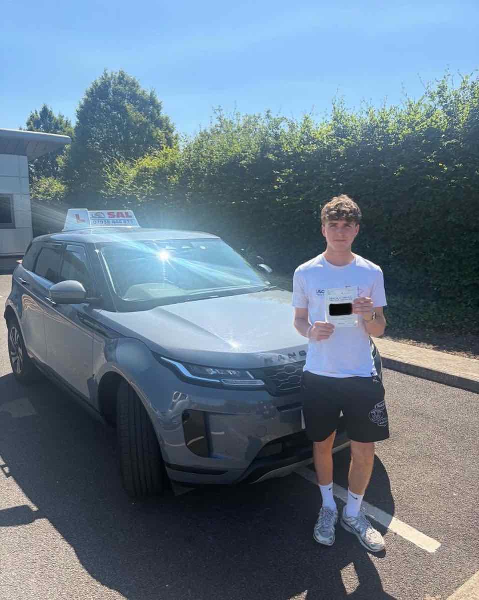 Student celebrating a driving test pass with LPD Driving School